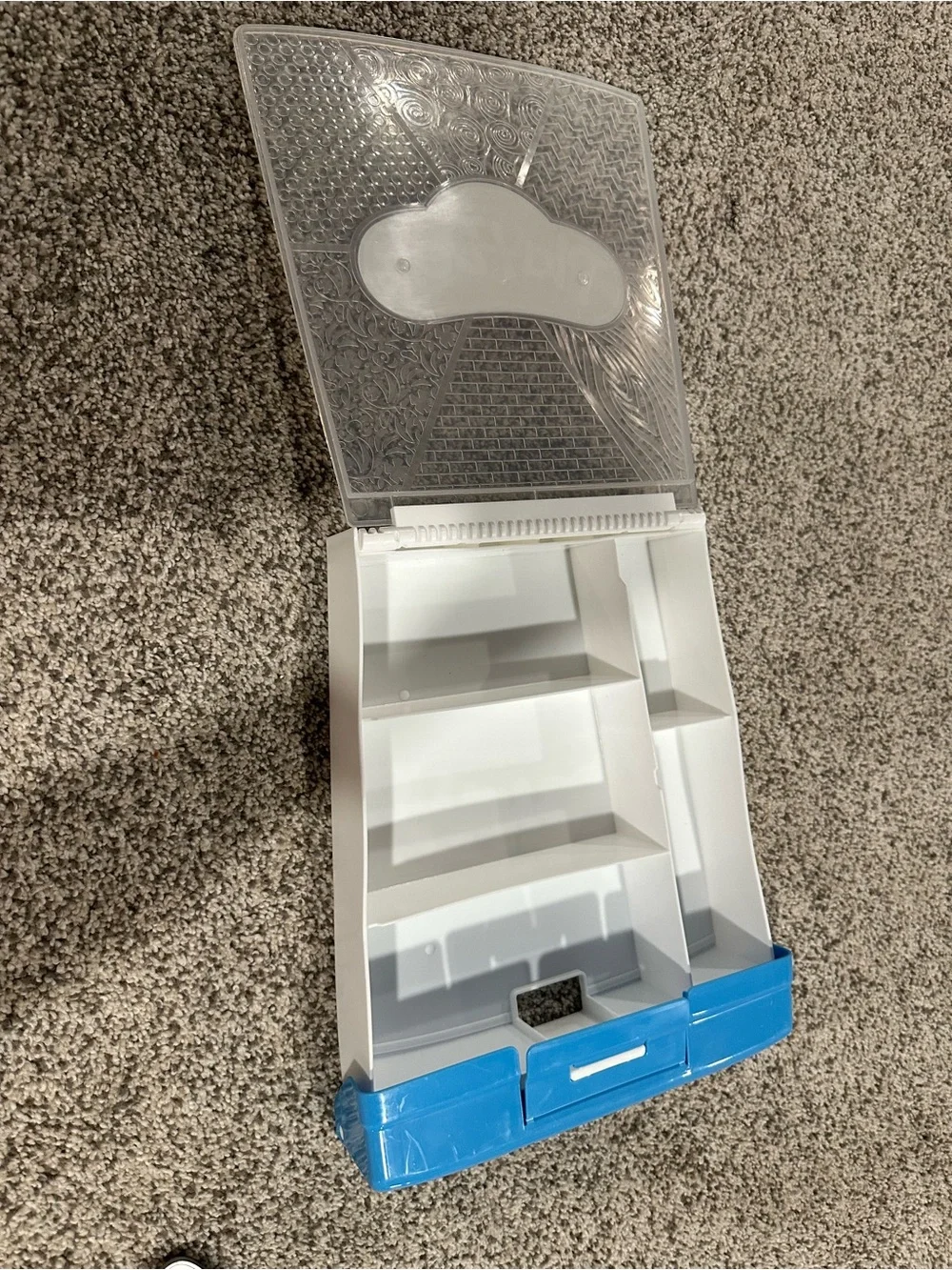 Hasbro Play-Doh Clear Storage Case with Blue Lid